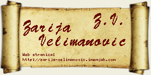 Zarija Velimanović vizit kartica
